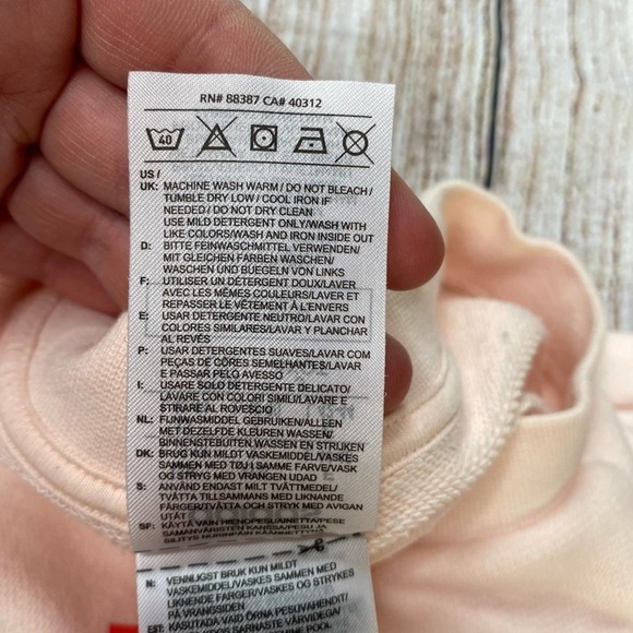 ADIDAS Pink Graphic Crewneck Pullover Sweatshirt Size Large - Picture 8 of 10